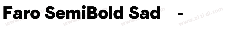 Faro SemiBold Sad下载字体转换